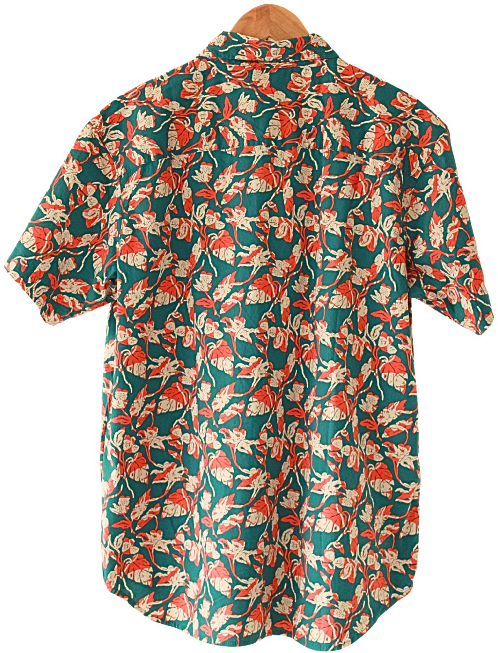 Camisa Columbia Turquesa Floreada