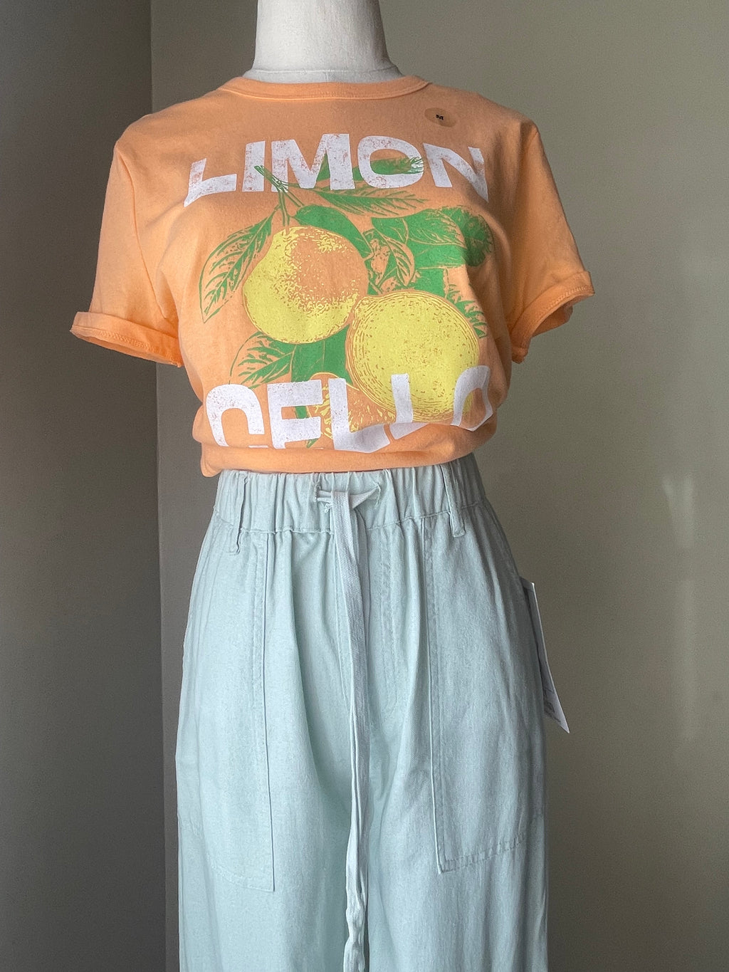 Pantalon Cargo Turquesa Pastel