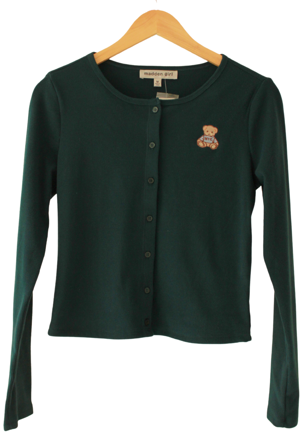 Blusa Madden Girl Manga Larga Verde