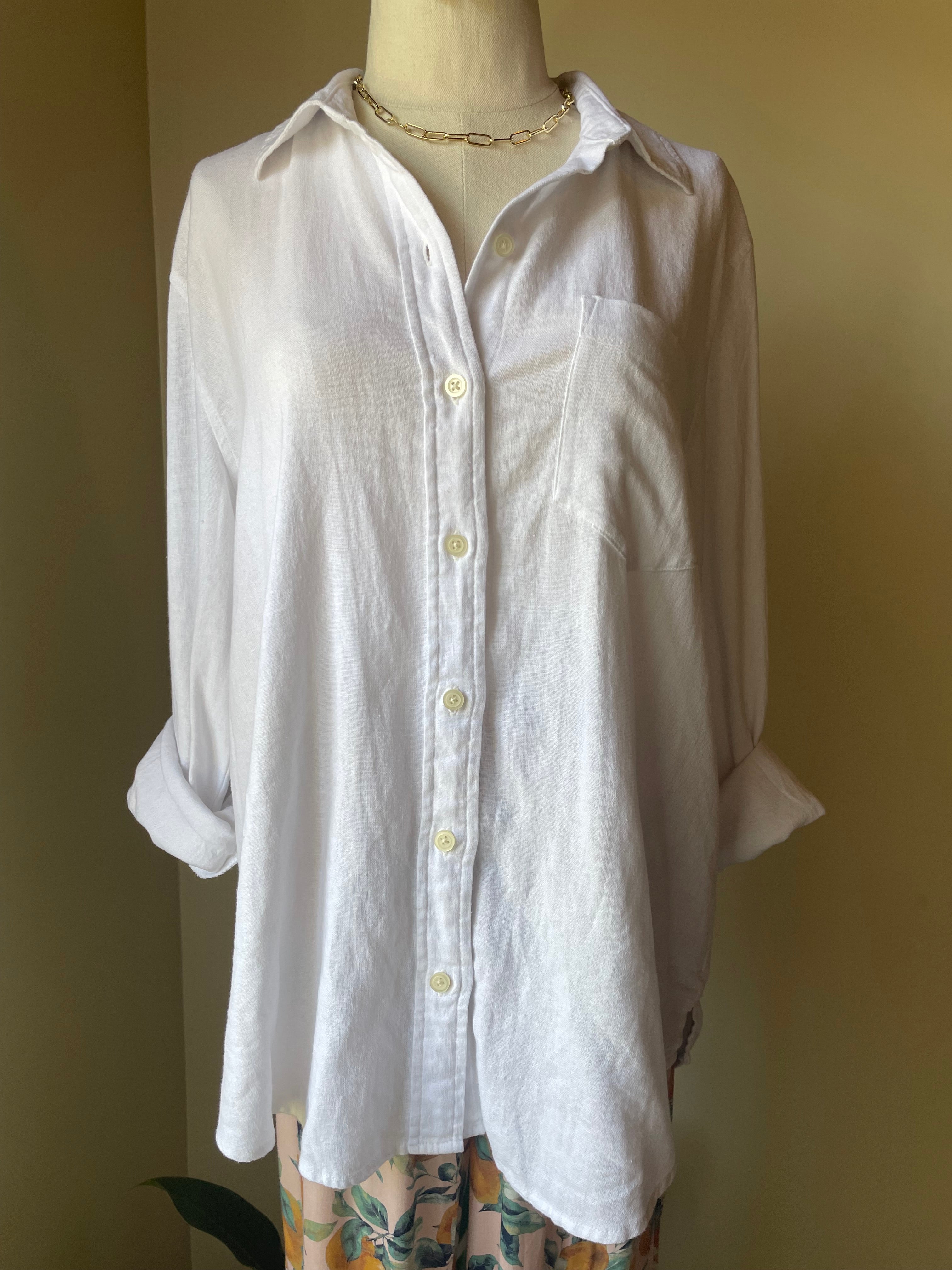 Camisa Blanca GAP Manga Larga