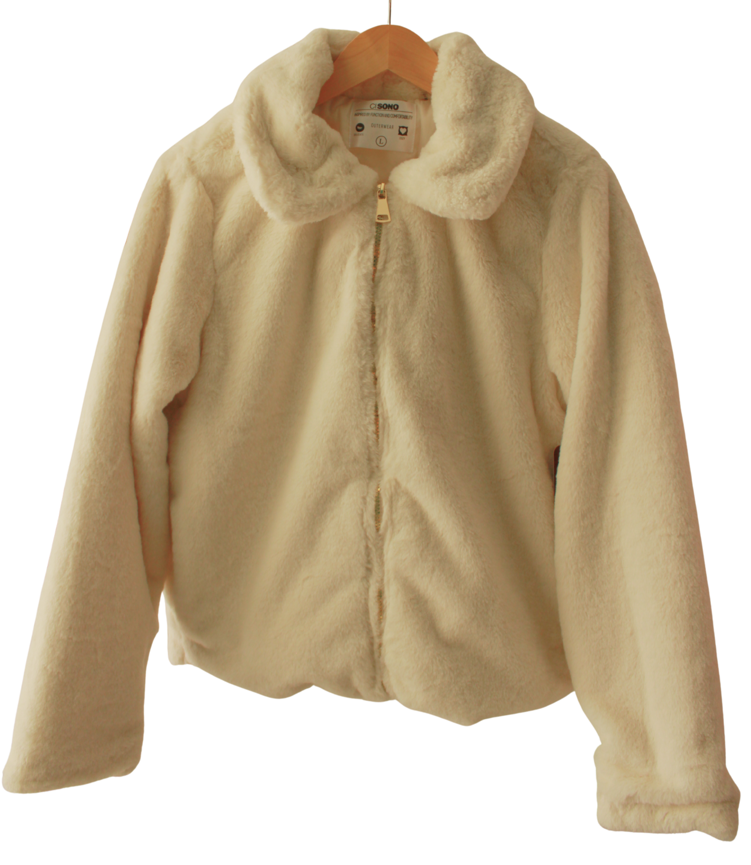 Abrigo de Peluche Blanco