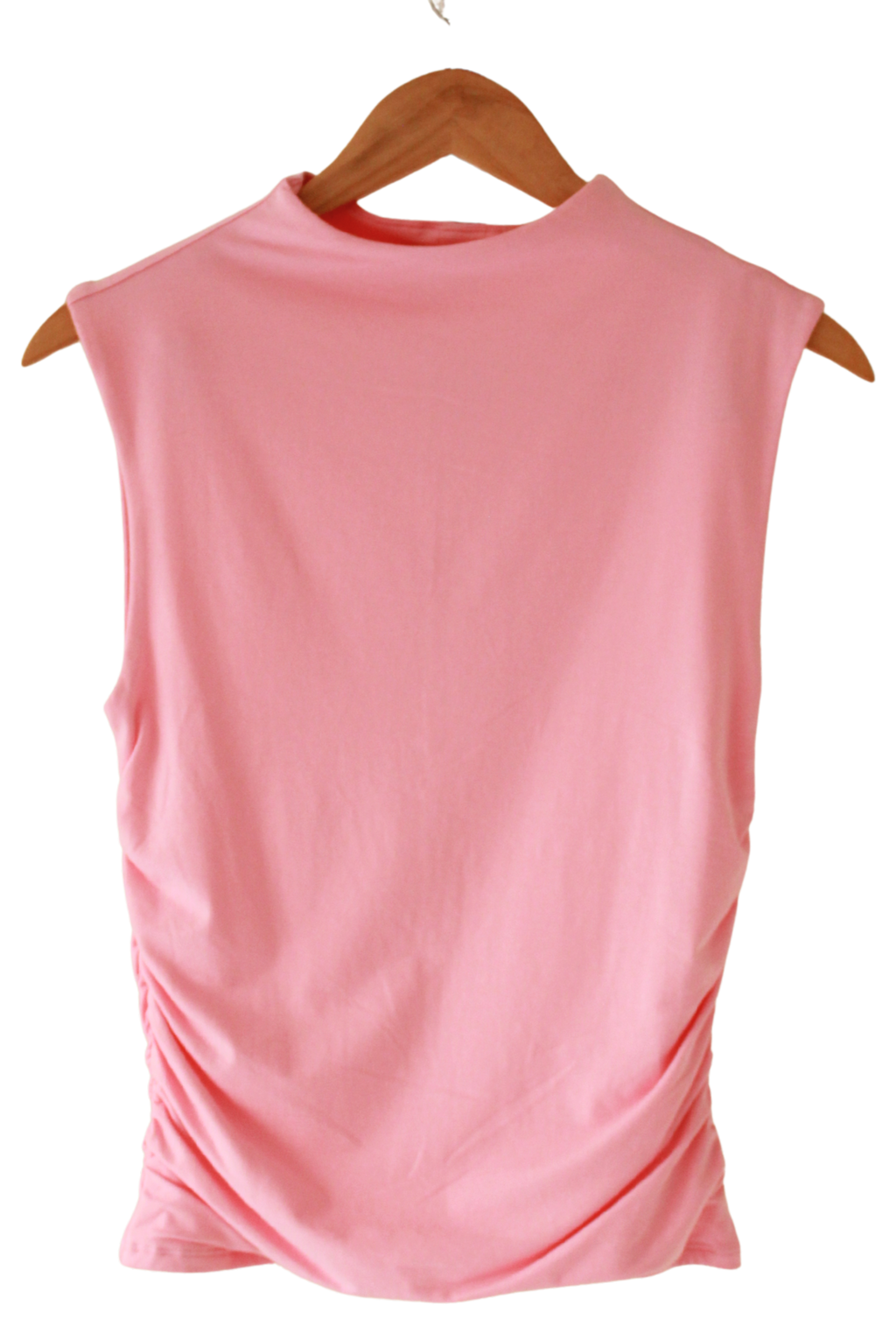 Blusa sin mangas de cuello mock