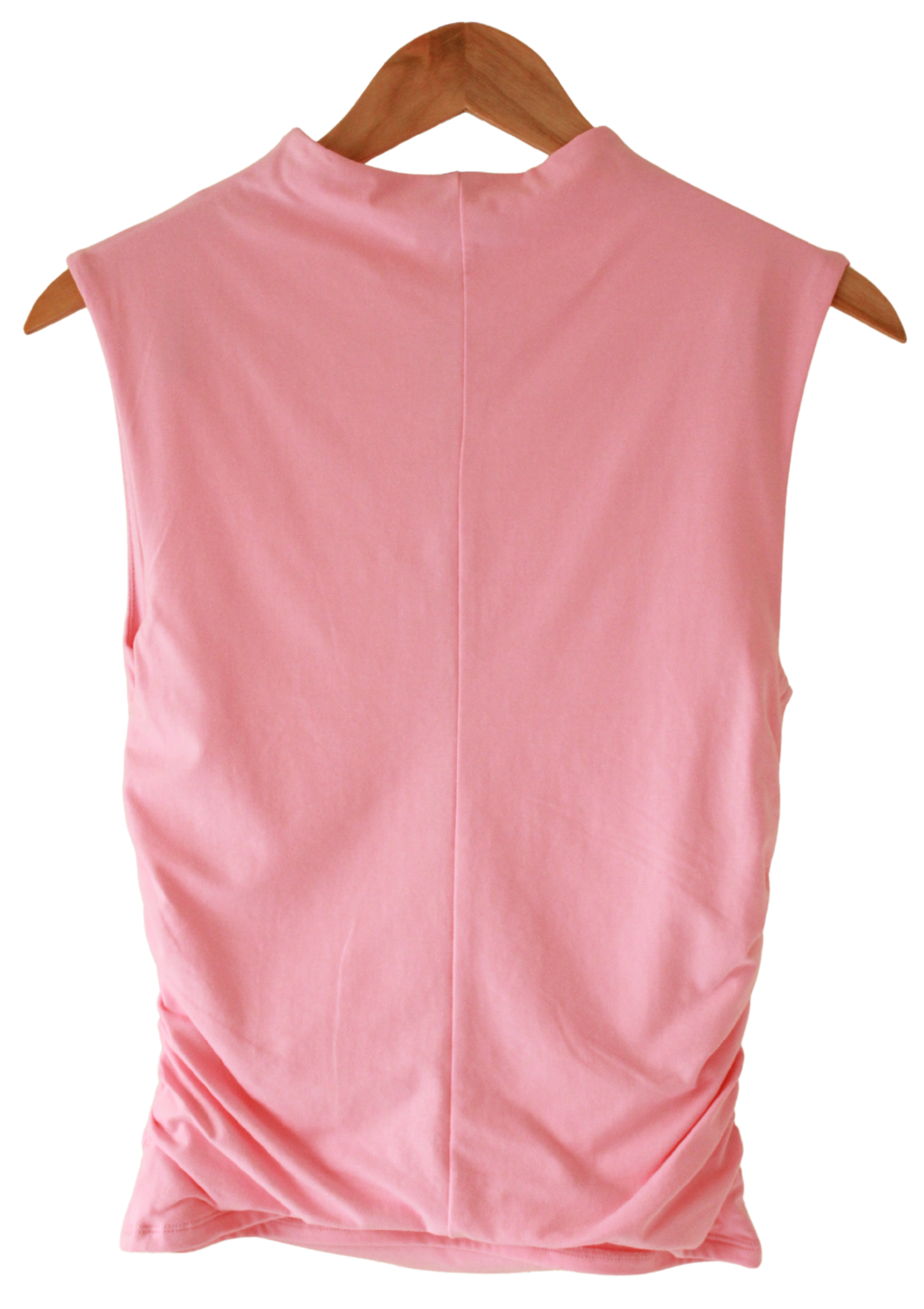 Blusa sin mangas de cuello mock