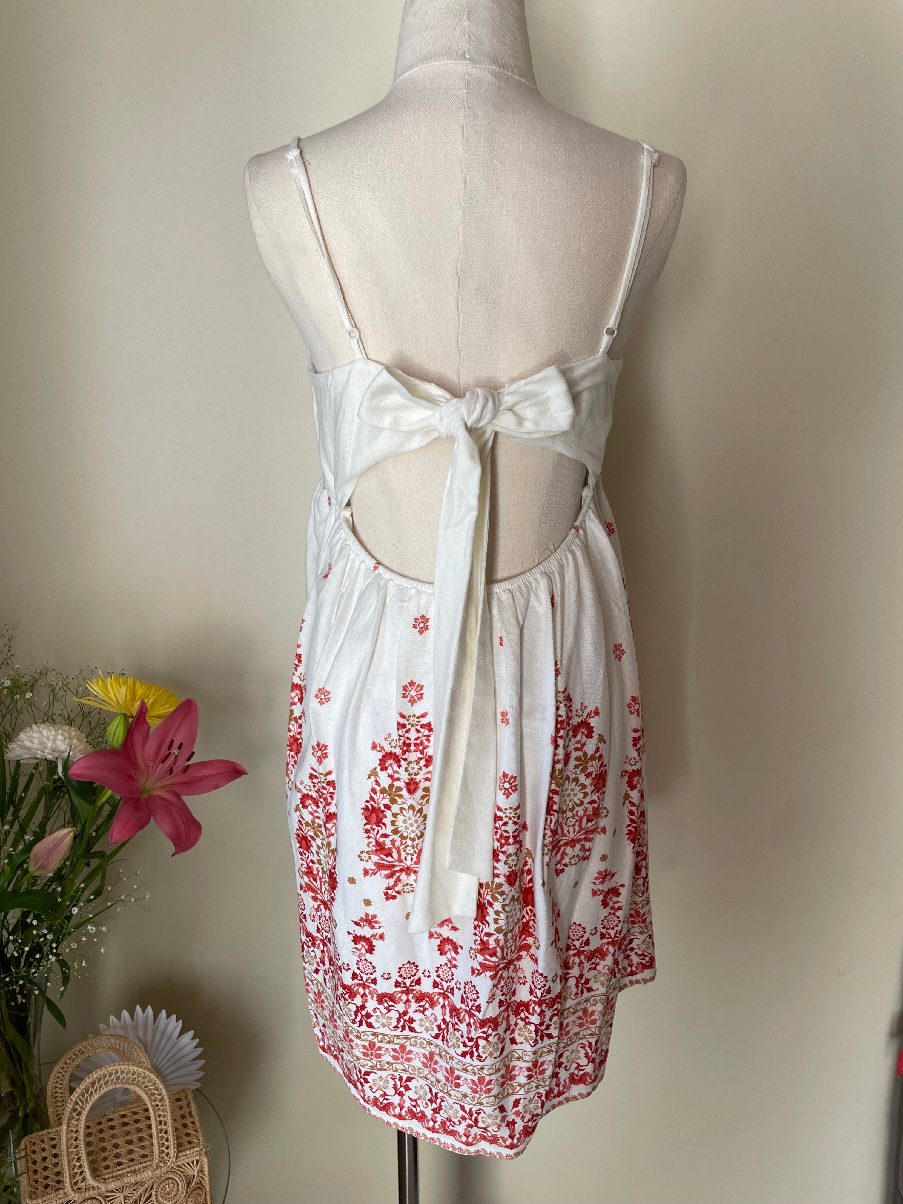 Vestido Mini  Floral Bow Lazo