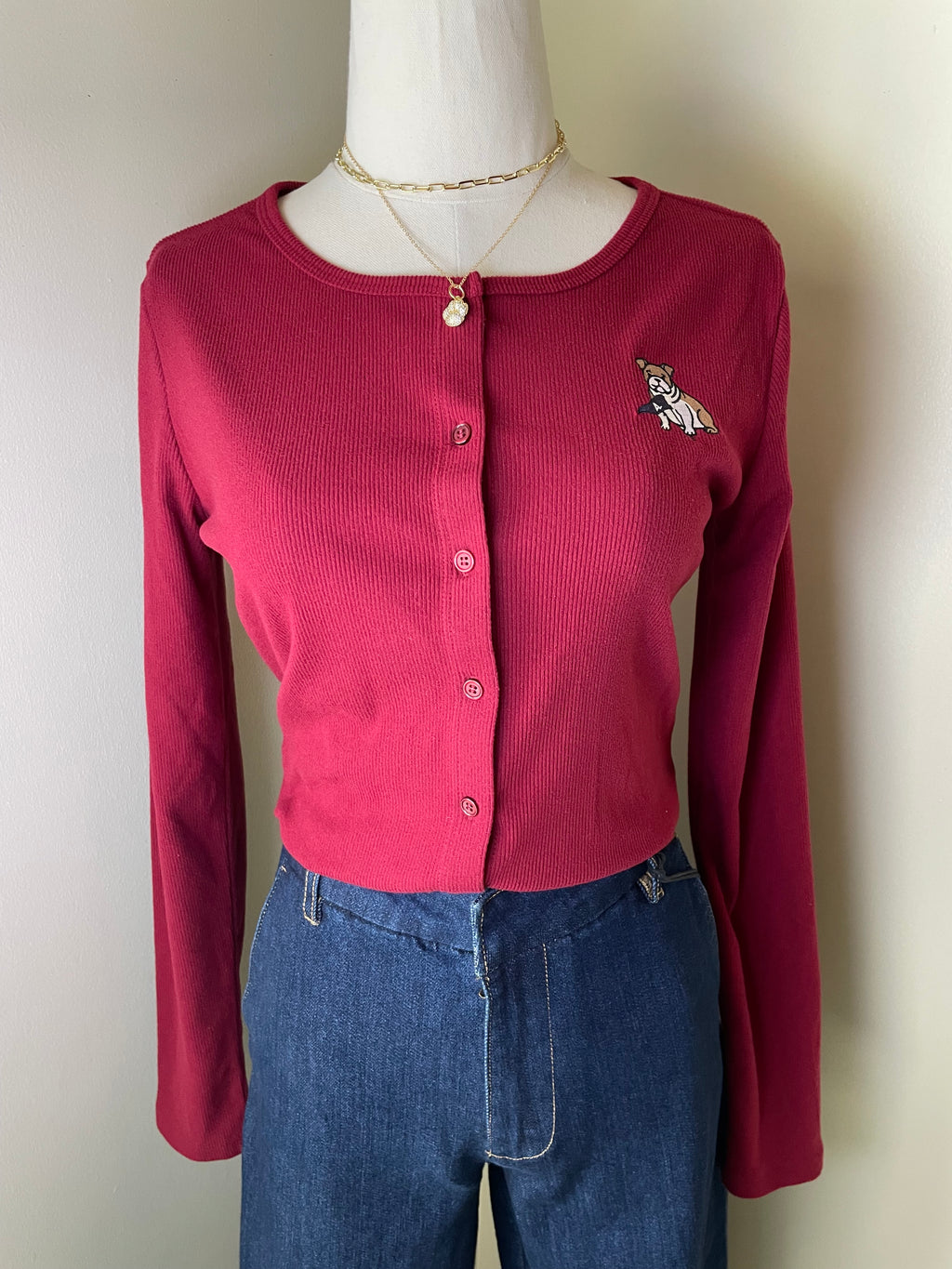 Blusa Madden Girl Manga Larga Roja