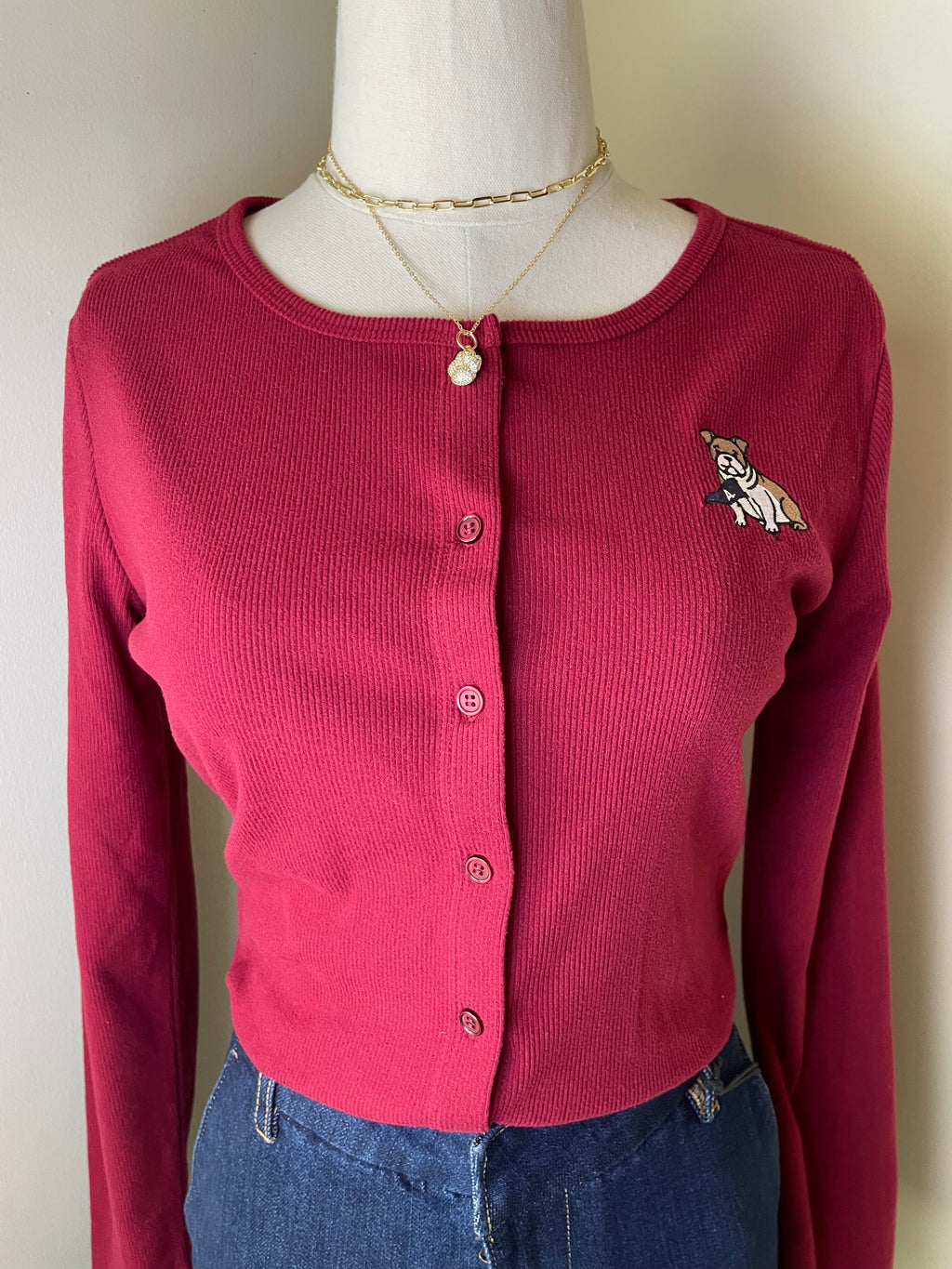 Blusa Madden Girl Manga Larga Roja