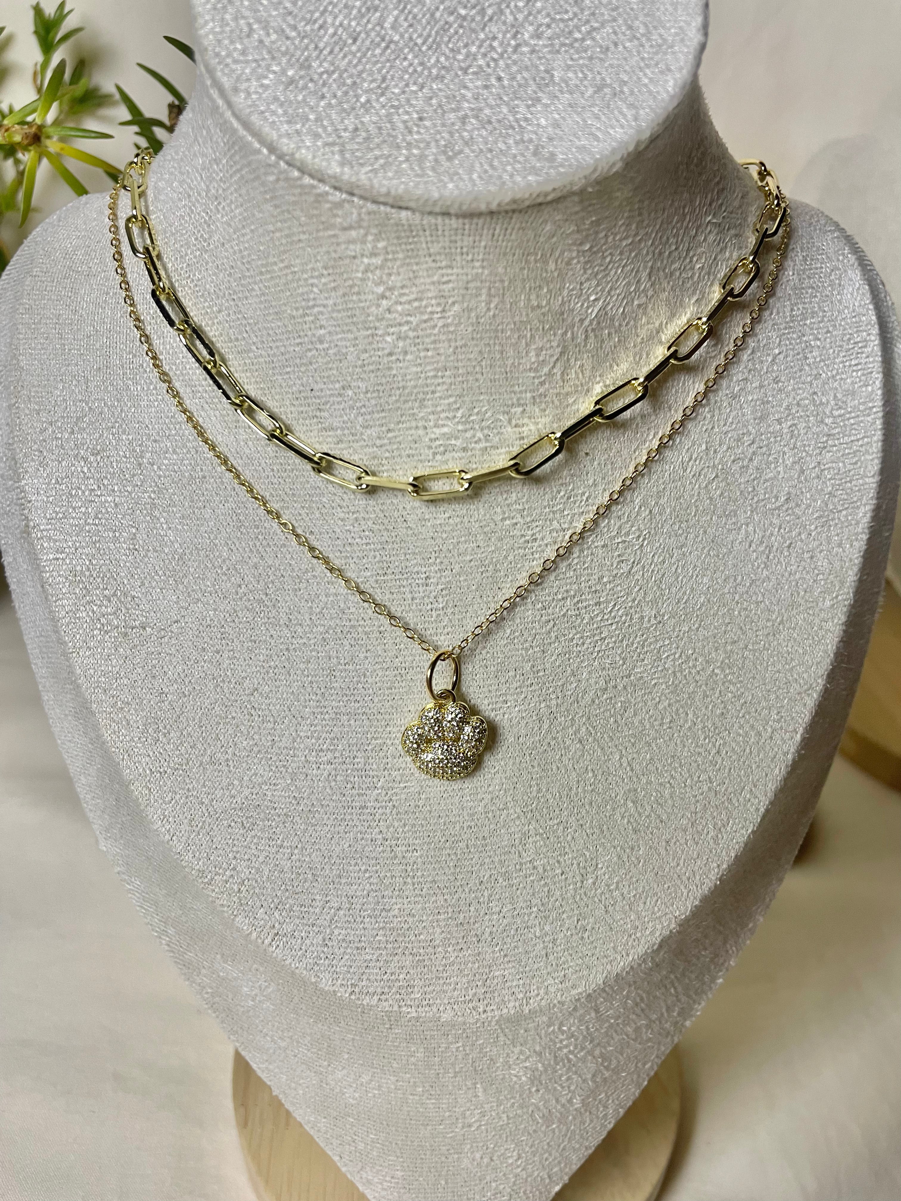 Collar Doble Huellita