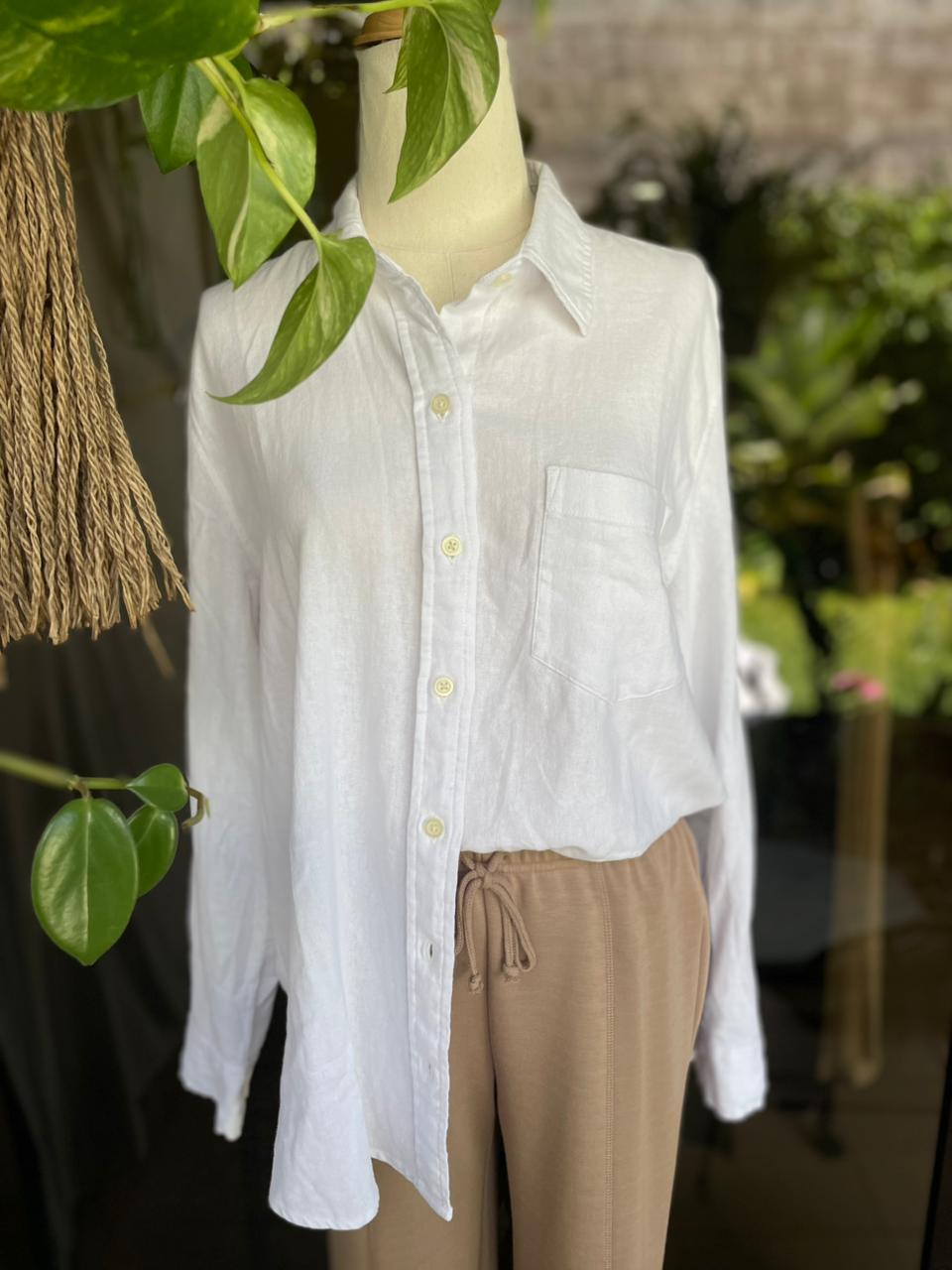 Camisa Blanca GAP Manga Larga