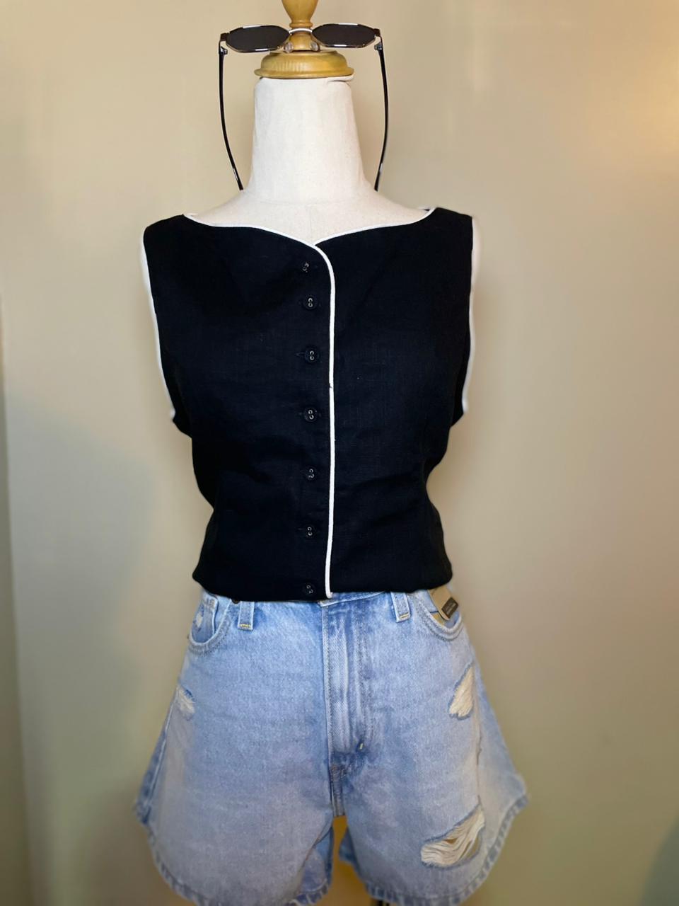 Chaleco Black & White Chic