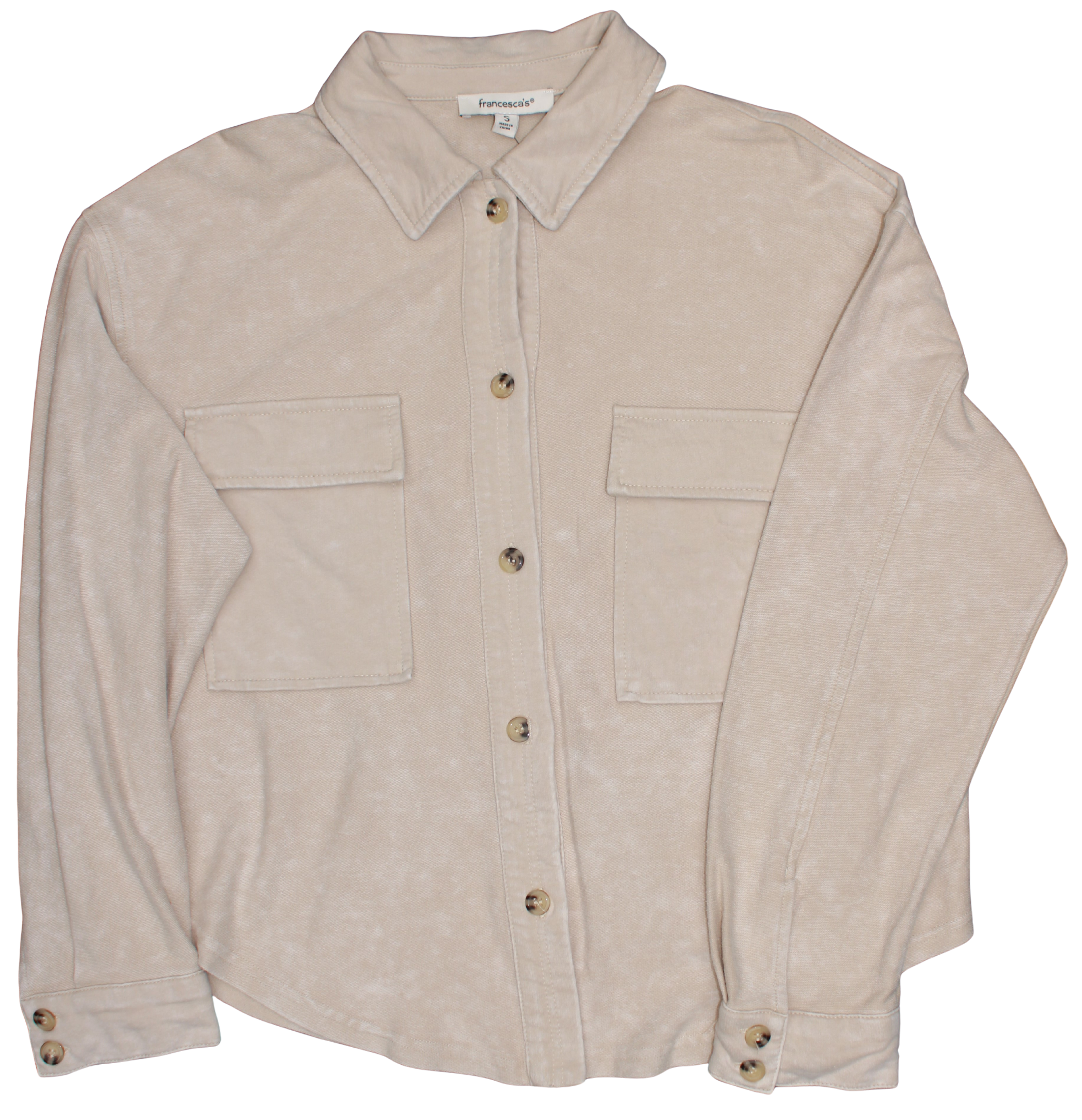 Blusa Manga Larga Crema Wash