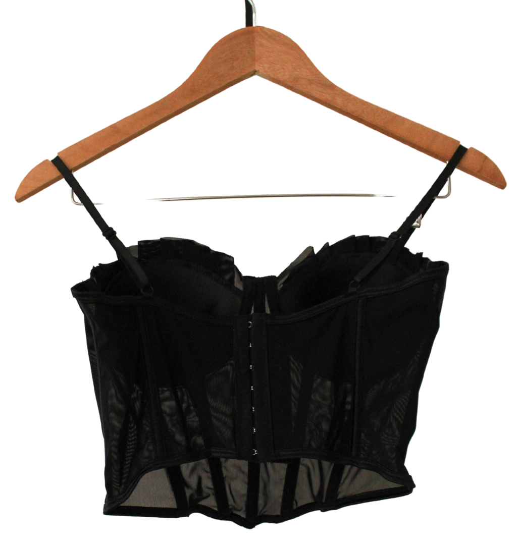 Bralette estilo corset Negro