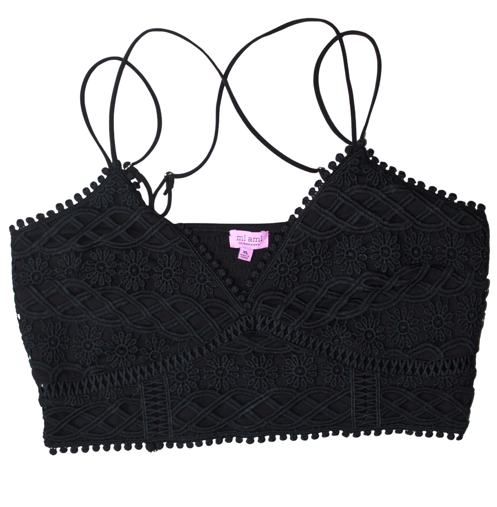Crop Top Tejido Negro
