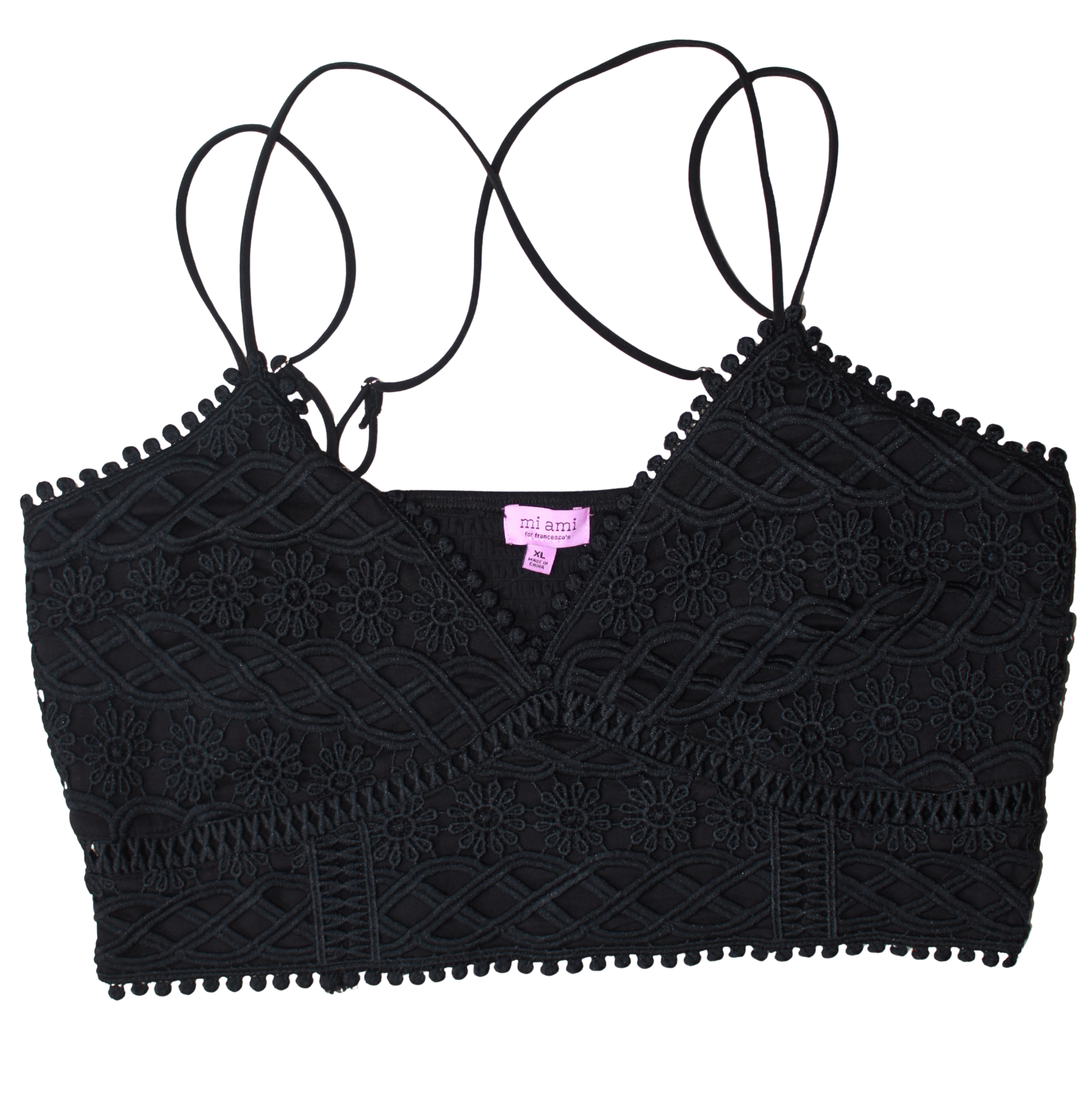 Crop Top Tejido Negro