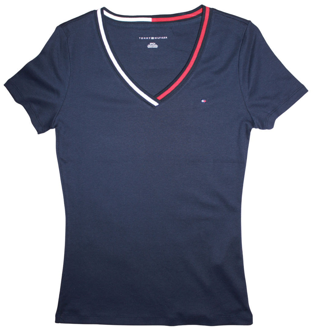 Camiseta Tommy Azul con cuello en V