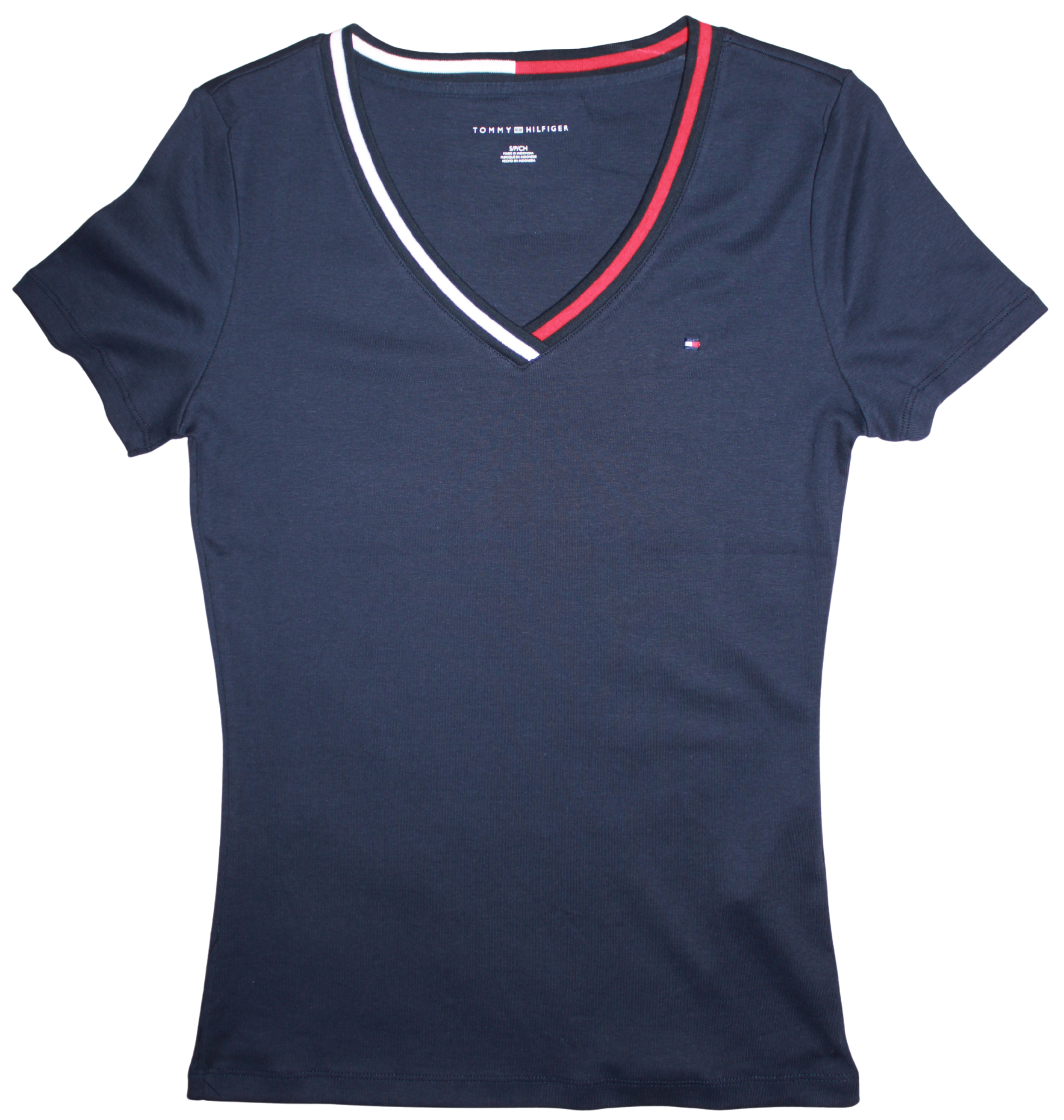 Camiseta Tommy Azul con cuello en V