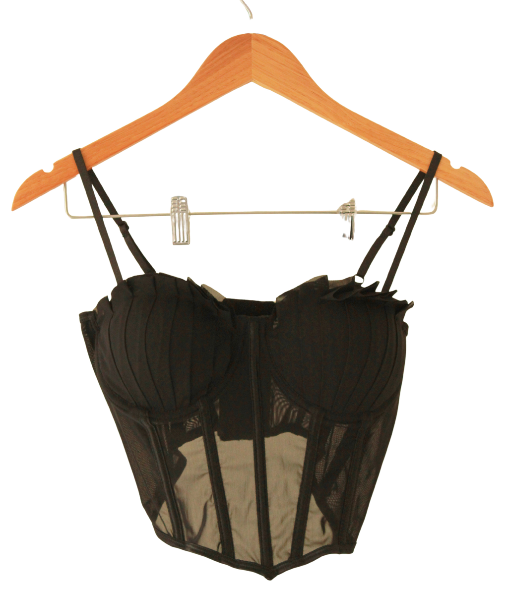 Bralette estilo corset Negro