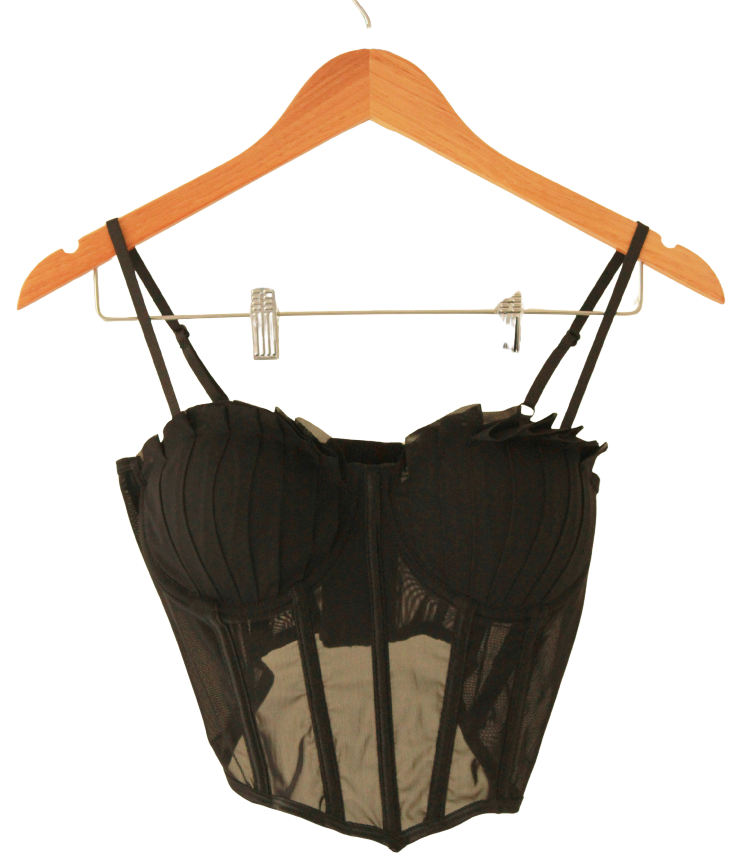 Bralette estilo corset Negro