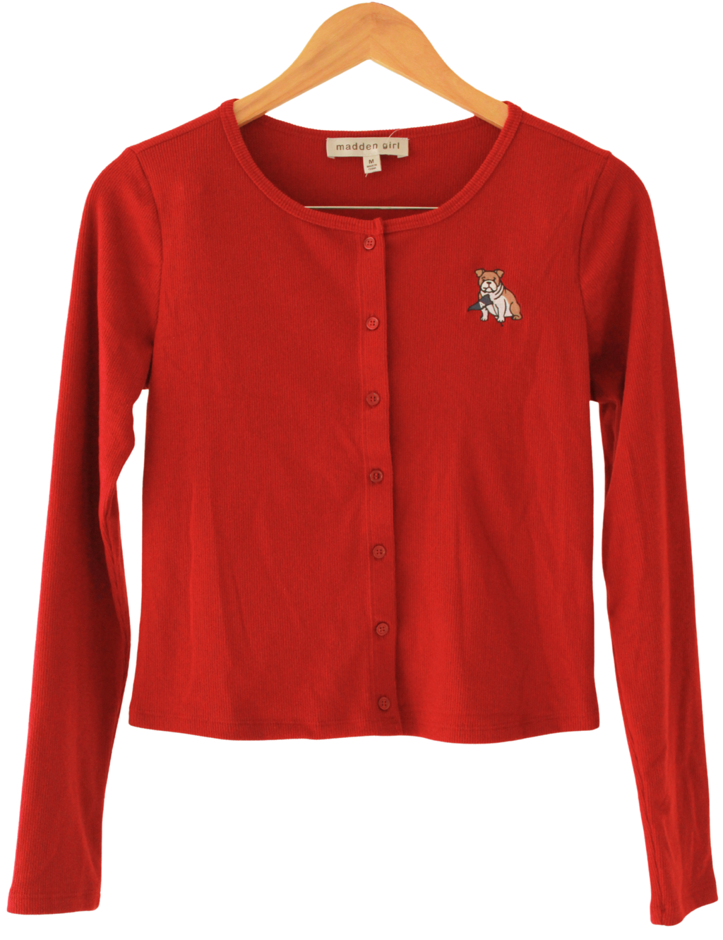 Blusa Madden Girl Manga Larga Roja